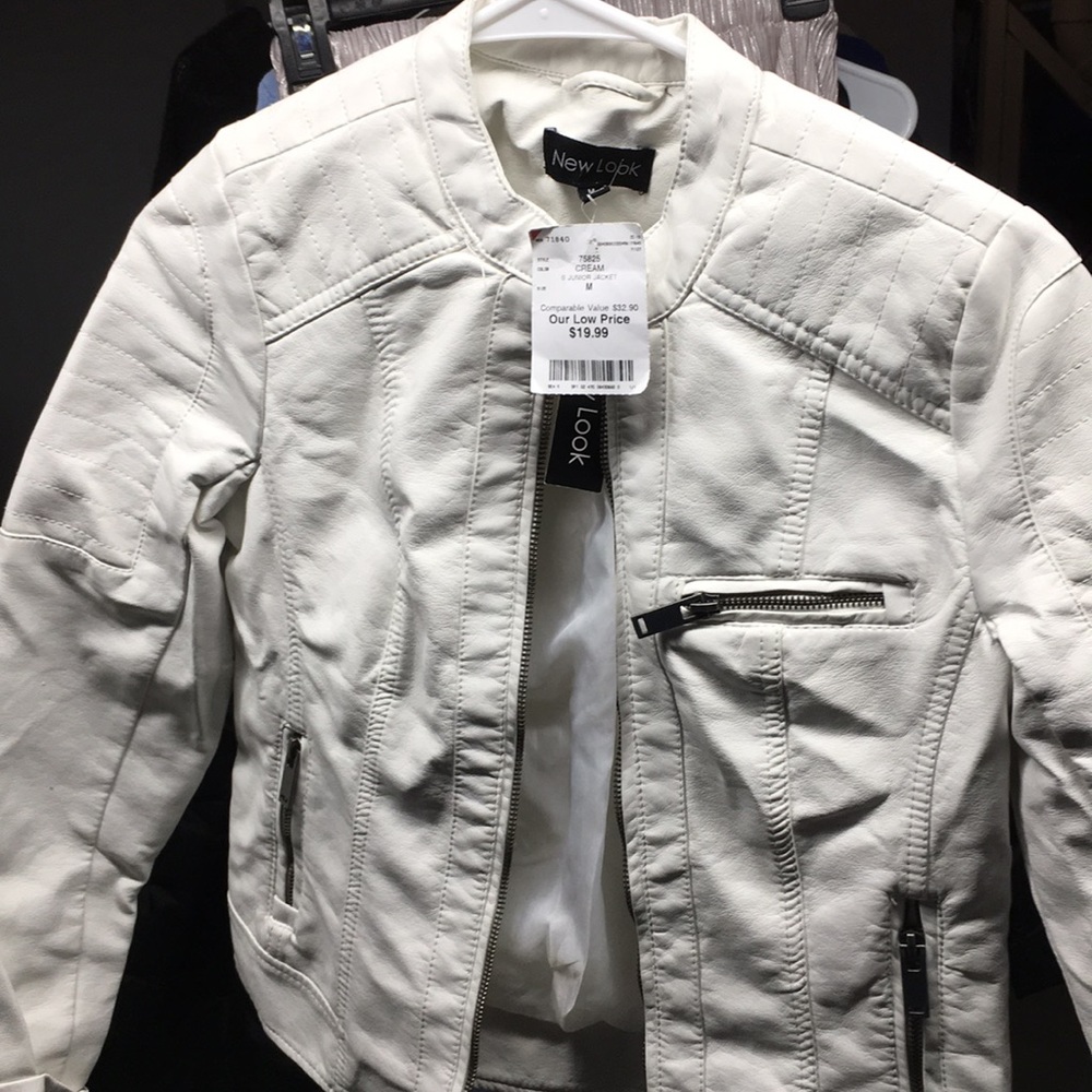 New LOOK size M leather jacket